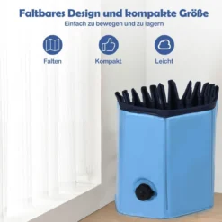 Haustier Pool Tragbarer Haustier Swimmingpool Faltbare Badewanne Pool für Hunde Katzen Kinder Blau