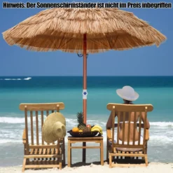 Hawaiianischer Strandschirm mit Tragetasche & Neigbarem Design Tischschirm 175 cm