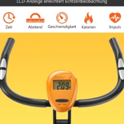Heimtrainer Ergometer Fitnessfahrrad LCD Display Fahrrad bis 100kg belastbar