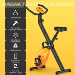 Heimtrainer Ergometer Fitnessfahrrad LCD Display Fahrrad bis 100kg belastbar