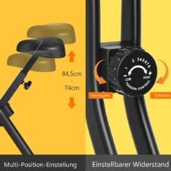 Heimtrainer Ergometer Fitnessfahrrad LCD Display Fahrrad bis 100kg belastbar