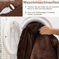 Heizdecke mit Abschaltautomatik & 4 Temperaturstufen & Timer & Überhitzungsschutz Kaffee