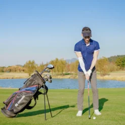 Herren Golfschläger Set 11 teilige Golfschlägersätze rechtshändig mit Regenhaube Blau