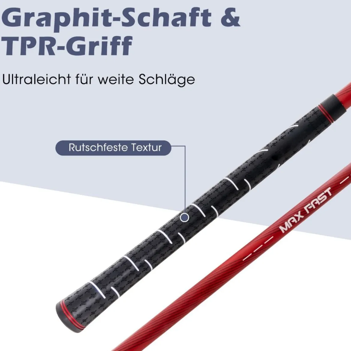 Herren Golfschläger Set 11 teilige Golfschlägersätze rechtshändig mit Regenhaube Blau