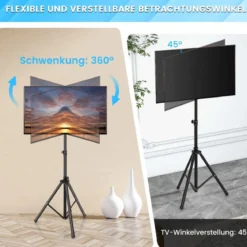 Höhenverstellbarer TV Ständer für 21–47 Zoll Plasma/LCD/LED Fernseher & Flach bis zu 35 kg