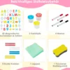 Höhenverstellbare Zeichentafel für Kinder doppelseitige Staffelei mit magnetischer Tafel Natur