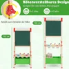 Höhenverstellbare Zeichentafel für Kinder Doppelseitige Staffelei mit Magnetischer Tafel Grün