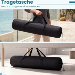 Hängematte mit Gestell Stabhängematte mit Abnehmbarem Kissen Holzspreizstäben & Tragetasche