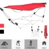 Hängematte mit klappbar Gestell Hängemattengestell 240 x 80 x 73 cm Rot