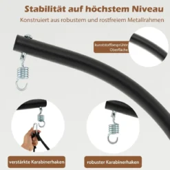 Hängesessel mit Gestell Faltbarer Hängestuhl mit gemütlichen Sitz- und Rückenkissen