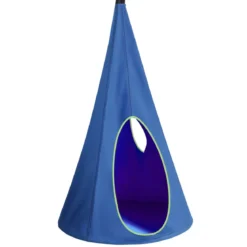 Hängezelt Hängehöhle Hängesessel Kinder Fly Schaukel Kinder Hängehöhle Hängesessel 80x80x140cm Blau