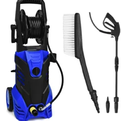 Hochdruckreiniger mit Hochdruckdüse & Zubehör ideal für Garten und Haus 140 Bar 6 L/Min 2000W Blau