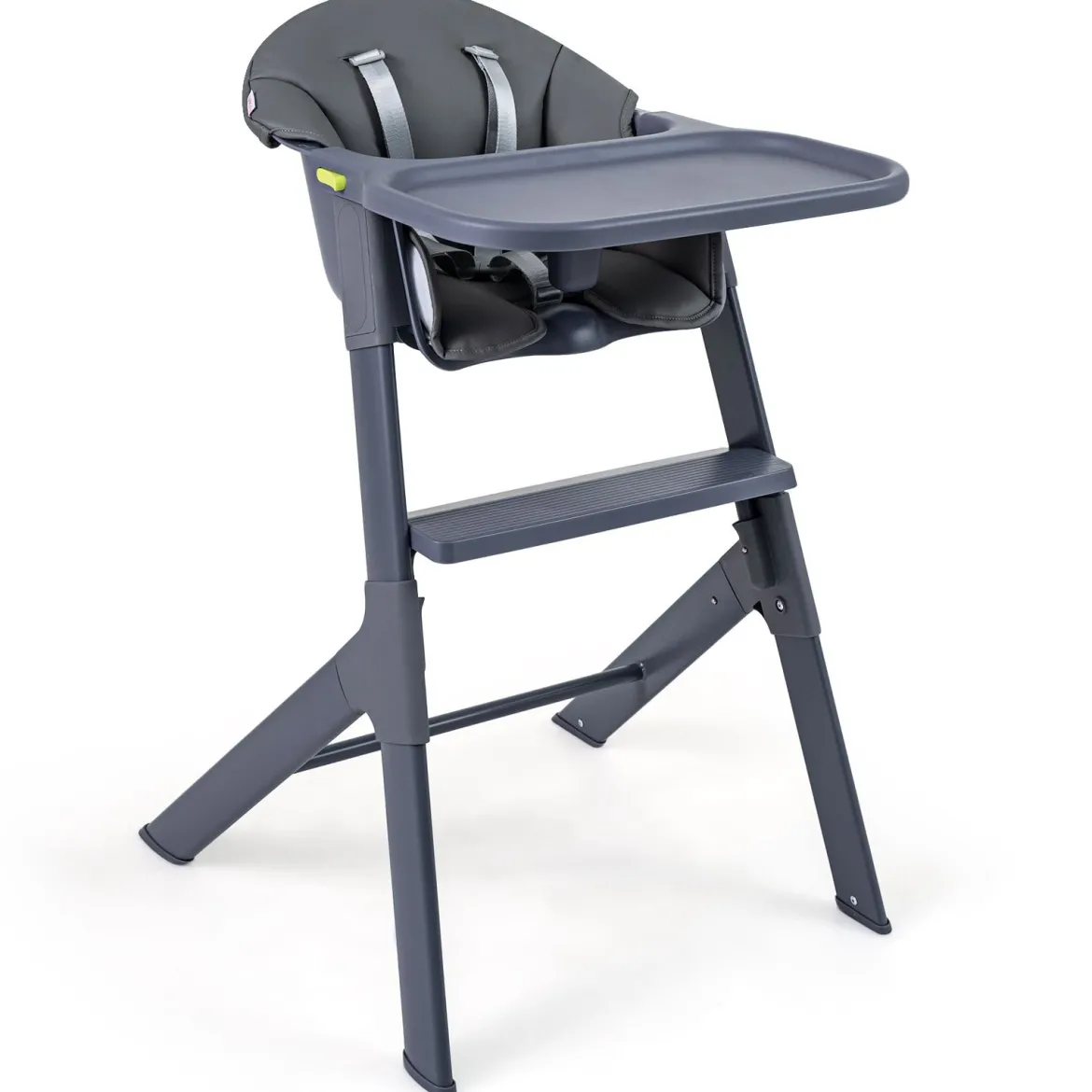 Hochstuhl Baby 3 in 1 Kinderstuhl mit Verstellbarem Tablett & Fußstütze bis 15 kg Grau