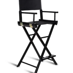 Hoher Regiestuhl Klappstuhl Make-up Chair Schminkstuhl Holz mit Seitentaschen