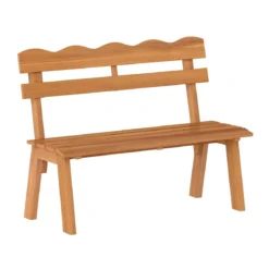 Holz Gartenbank aus Akazienholz bis 360 kg Belastbar 2-Sitzer Balkonbank Wetterfeste Holzbank