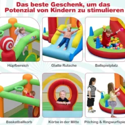 Hüpfburg mit Gebläse Süßigkeitenland-Hüpfhaus Bunt