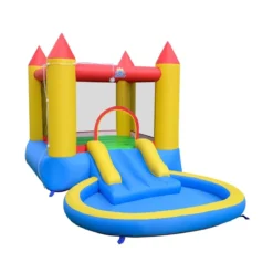 Hüpfburg mit Rutsche & Sprungbereich & Planschbecken Bouncy Castle 362 x 196,5 x 193 cm