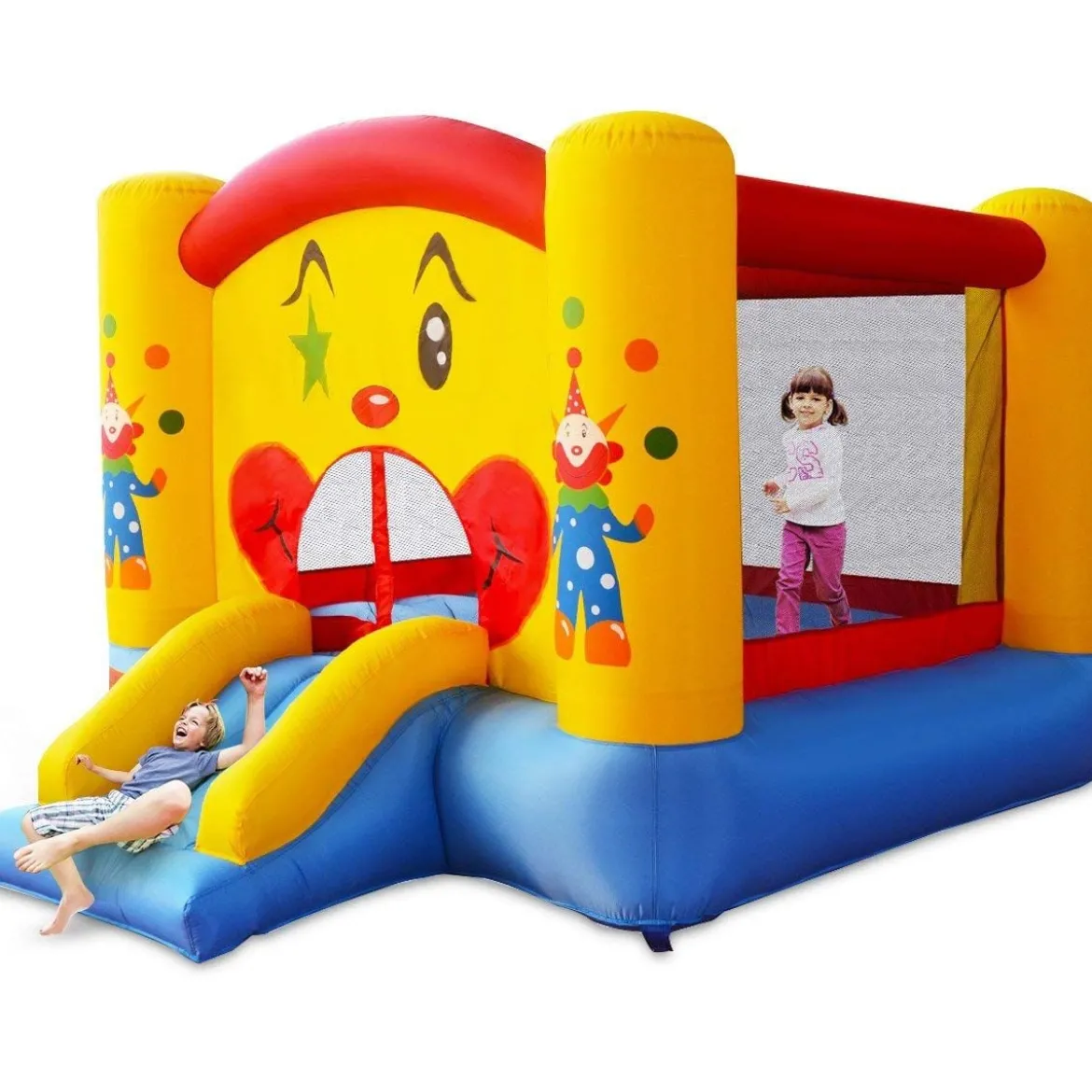 Hüpfburg Springburg Spielburg Trampolin Rutsche Kinder Spielhaus Ritterburg Castle aufblasbar