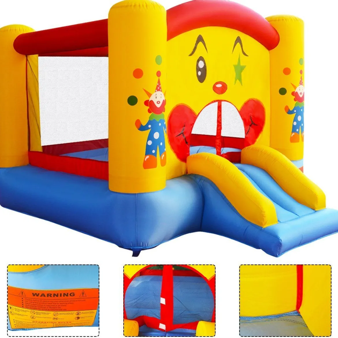 Hüpfburg Springburg Spielburg Trampolin Rutsche Kinder Spielhaus Ritterburg Castle aufblasbar