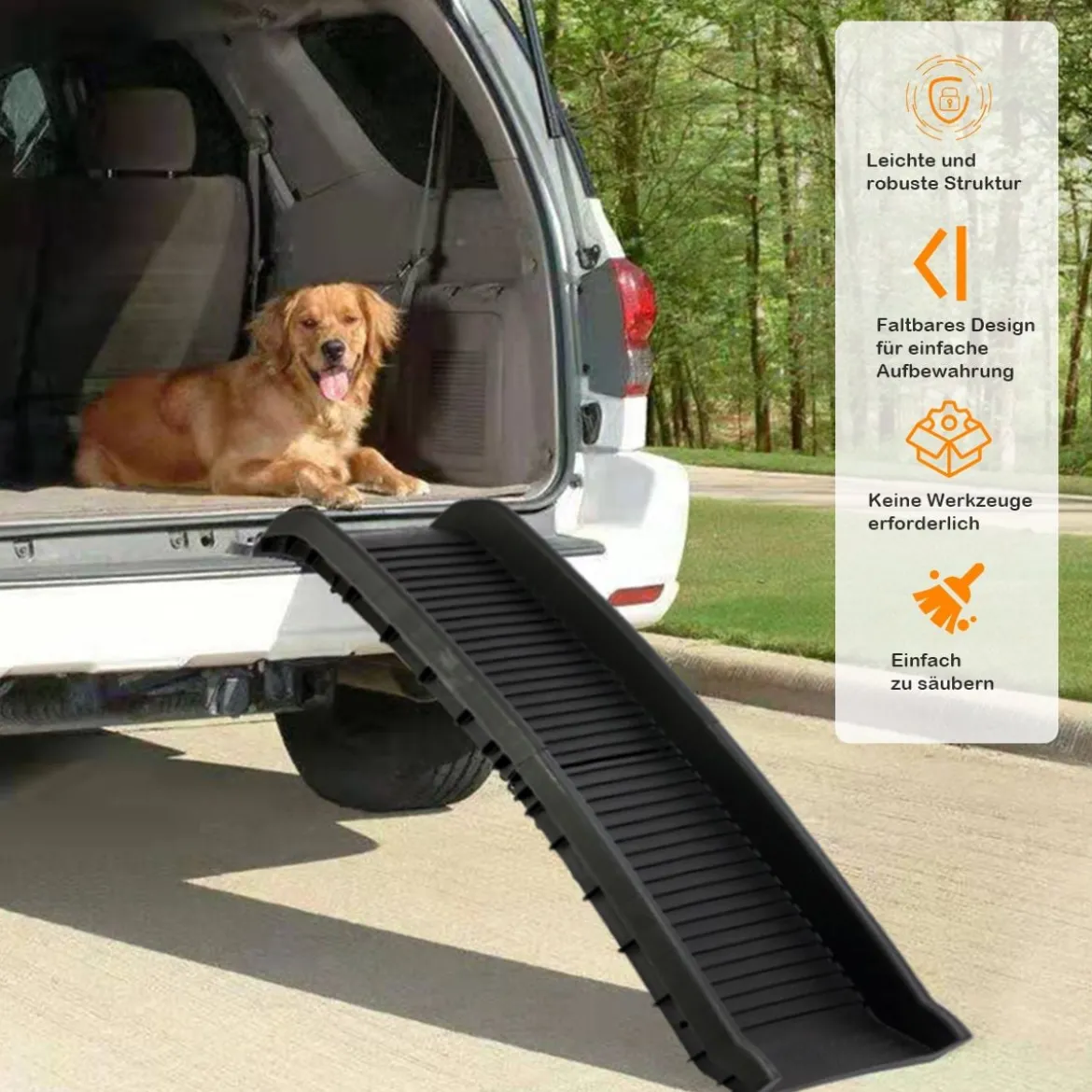 Hunderampe Einstiegshilfe Ausziehbare Hundetreppe Autorampe Tiertreppe