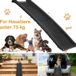 Hunderampe Einstiegshilfe Ausziehbare Hundetreppe Autorampe Tiertreppe