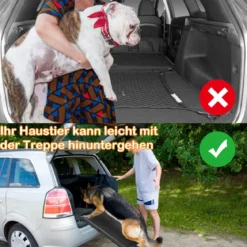 Hunderampe Einstiegshilfe Ausziehbare Hundetreppe Autorampe Tiertreppe