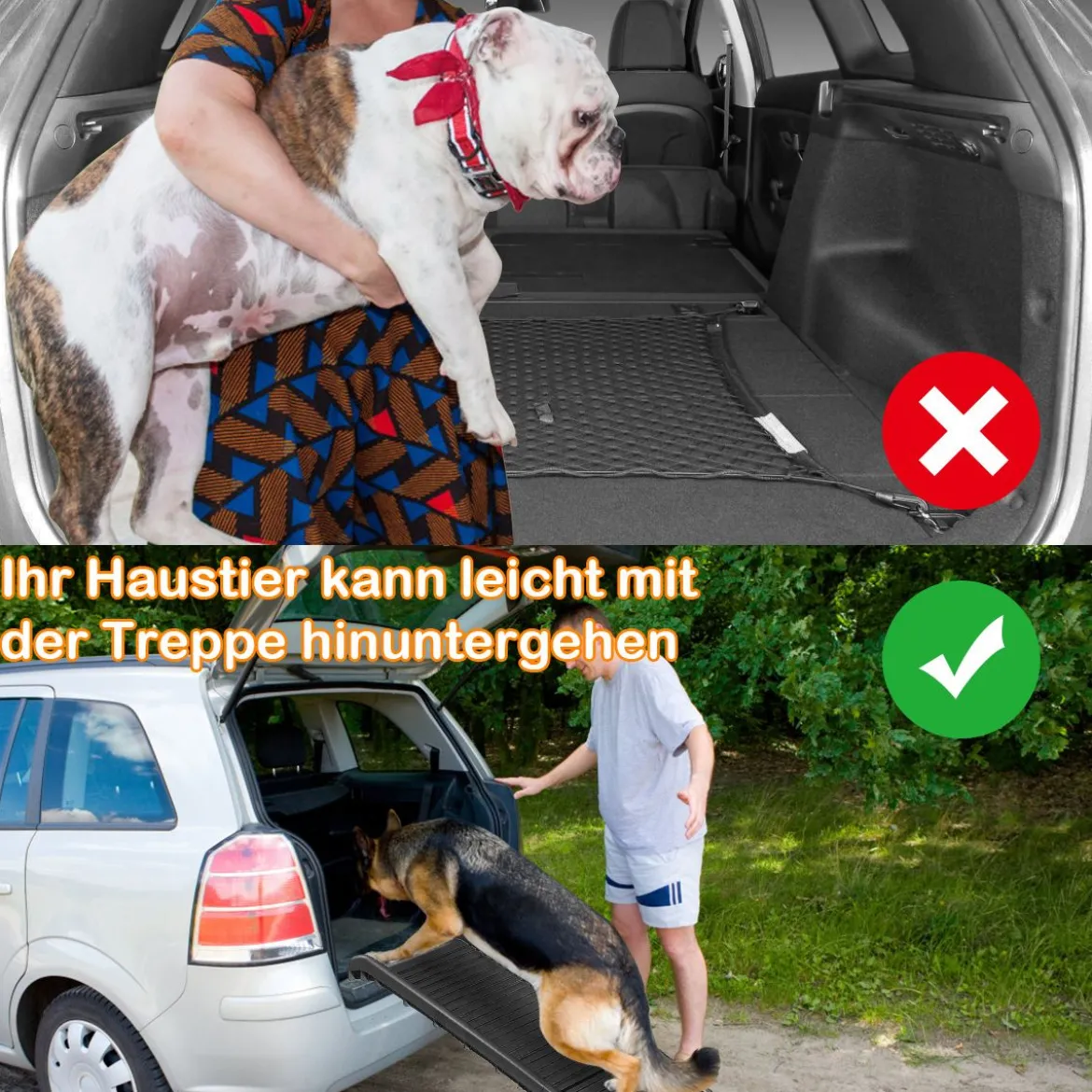 Hunderampe Einstiegshilfe Ausziehbare Hundetreppe Autorampe Tiertreppe