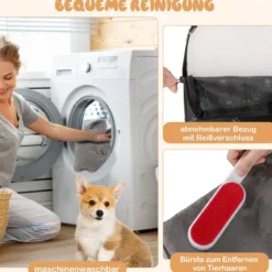 Hundetreppe 2 Stufen rutschfeste Hundestufe aus Schaumstoff 20kg belastbar Grau