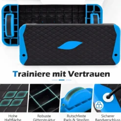 3-in-1 Aerobic Stepper Höhenverstellbar Fitness Stepper mit 2 Stapelbaren Erhöhungen & Balance-Trainern
