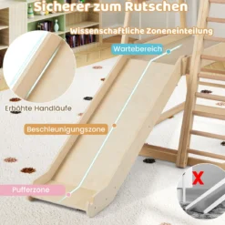8 in 1 Affenstange & Schaukel & Kletternetz & Kletterleiter & Kletterstrick & Kletterfelsen & Rutsche & Plattform Natur