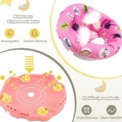 3-in-1 Baby Aktivitätszentrum mit Aktivitätstisch & Spielmatte ideal für 0-24 Monate Rosa