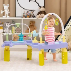 3-in-1 Baby Aktivitätszentrum mit Aktivitätstisch & Spielmatte ideal für 0-24 Monate Rosa
