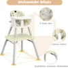 4 in 1 Baby-Hochstuhl Umwandelbarer Babystuhl 59 x 62 x 93 cm Beige