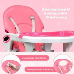 3 in 1 Babystuhl Hochstuhl & Essstuhl & Kindersitzgruppe wandelbarer Babyhochstuhl