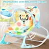 3 in 1 Babywippe Babyschaukel Babyliegestuhl Tragbare Schaukel Komfortabler Baby Schaukelstuhl Blau