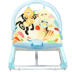 3 in 1 Babywippe Babyschaukel Babyliegestuhl Tragbare Schaukel Komfortabler Baby Schaukelstuhl Blau