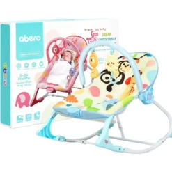 3 in 1 Babywippe Babyschaukel Babyliegestuhl Tragbare Schaukel Komfortabler Baby Schaukelstuhl Blau