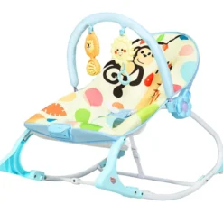 3 in 1 Babywippe Babyschaukel Babyliegestuhl Tragbare Schaukel Komfortabler Baby Schaukelstuhl Blau