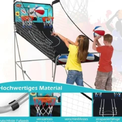 8 in 1 Basketballautomat Klappbarer Elektrischer Basketballständer Schießmaschine Grün