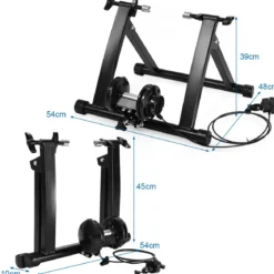 Indoor Fahrradrollentrainer Cycletrainer Faltbarer Fahrrad-Trainerständer 150kg Schwarz