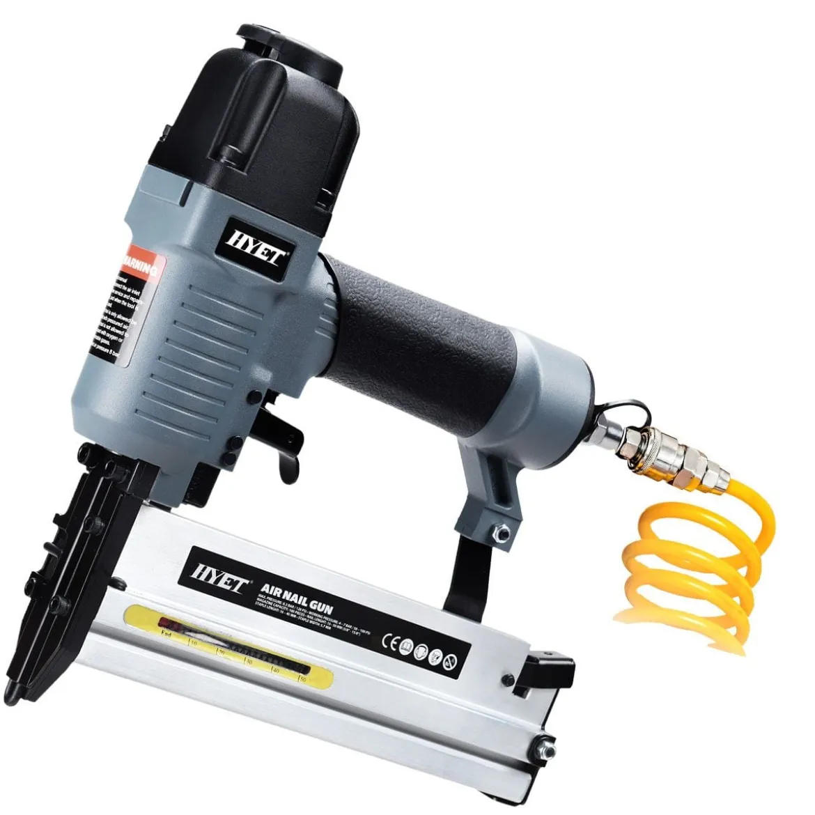 2 in 1 Druckluft Nagler und Tacker Drucklufttacker Druckluftnagler inkl. Koffer und Zubehör