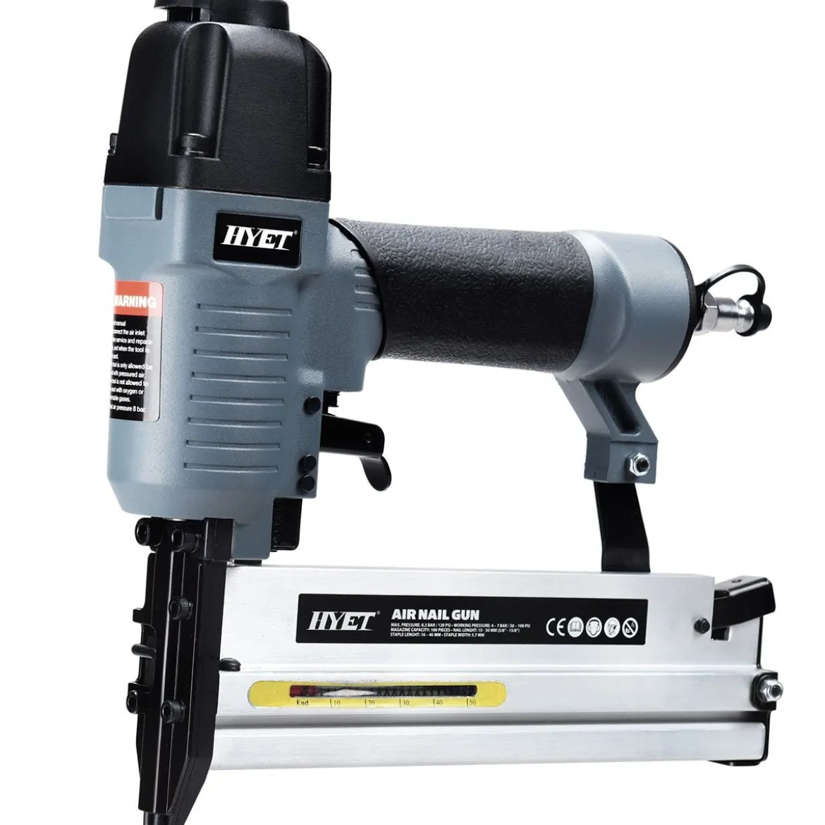 2 in 1 Druckluft Nagler und Tacker Drucklufttacker Druckluftnagler inkl. Koffer und Zubehör