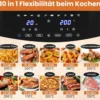10 in 1 Dual Zone Air Fryer 85 L Heißluftfritteuse mit Sichtfenster & Touchscreen Spülmaschinenfest