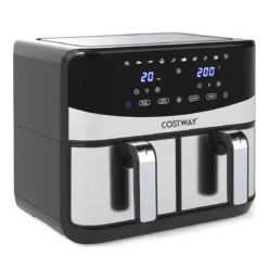 10 in 1 Dual Zone Air Fryer 85 L Heißluftfritteuse mit Sichtfenster & Touchscreen Spülmaschinenfest