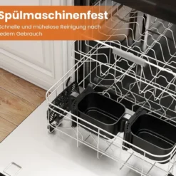 10 in 1 Dual Zone Air Fryer 85 L Heißluftfritteuse mit Sichtfenster & Touchscreen Spülmaschinenfest