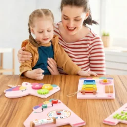 11 in 1 Einhorn Aktivitätswand für Frühe Entwicklung Busy Board Paneele für Kleinkinder Sinnesbrett