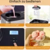 2 in 1 Eismaschine mit Joghurtfunktion 1,5 L Kompressor Eiscrememaschine Icecream Maker