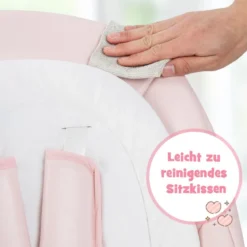 3 in 1 Elektrischer Babyschaukel mit 8 Schaukelposition & Timing & Auto Schaltfunktion Rosa