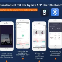 2-in-1 Faltbares Laufband mit APP & Fernbedienung Handyhalter Kompaktes Heim Laufband Rot