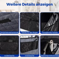 Infrarotsauna Klappbar Saunazelt mit Carbonfaser-Heizung Heimsauna mit Fernbedienung